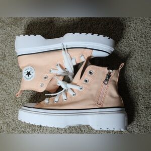 Converse Chuck Taylor All Star Lugged Lift Hi Sneaker - Big Kid - Coral Size 6